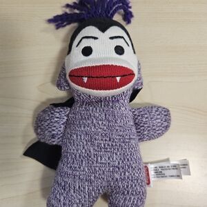 Count Sockula Vampire Sock Monkey Schylling Purple Halloween Plush